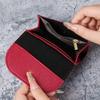 New PU Leather Short Wallet Zipper Solid Color Card Holder Mini Small Handbag Ladies