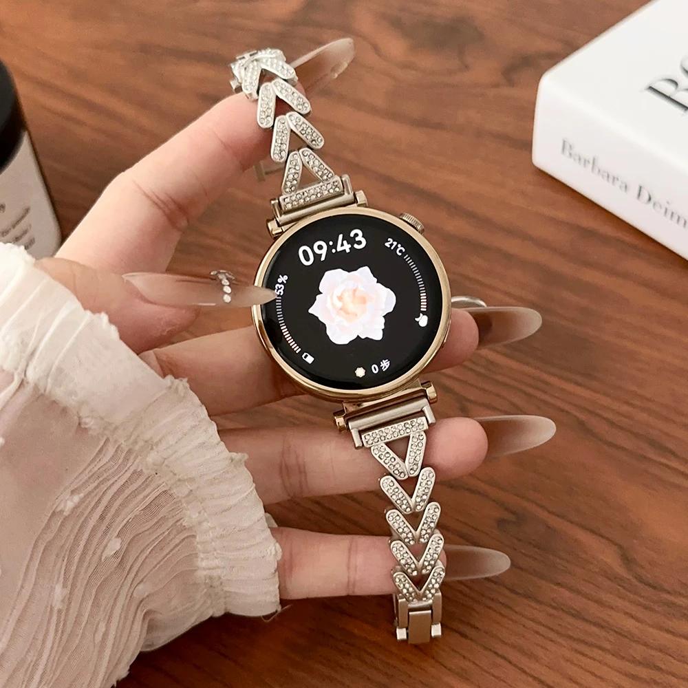 Diamant-Schlankes Armband für Huawei Watch GT6 Pro GT5 GT4 46mm Luxuriöses Damenarmband für Samsung Galaxy 7 5 6 4 Classic 40mm 44mm 42 47mm