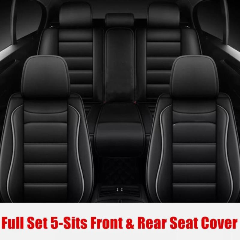 For Honda Quilted Leather Car Seats Covers 5-Seats Front Rear Full Set Protectors All-Season Car Seats Cushion Covers United States