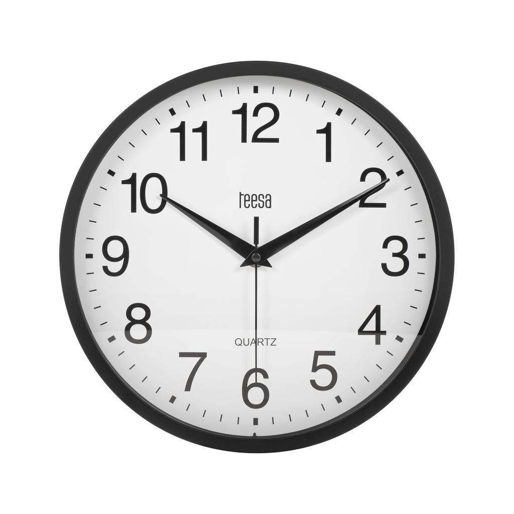 Wall Clock 25 Cm Teesa Black Modern Silent
