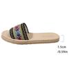 Ethnic Style Thick-Soled Large Size Casual Open-Toe Flip-Flop Sandals with Hemp Rope Sole