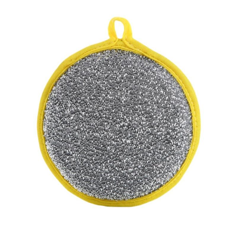 

3 шт. Двусторонняя губка для мытья посуды, многоразовая, нежирная, моющаяся губка, губка для мытья посуды, щетка для кастрюль, кухонные инструменты для уборки