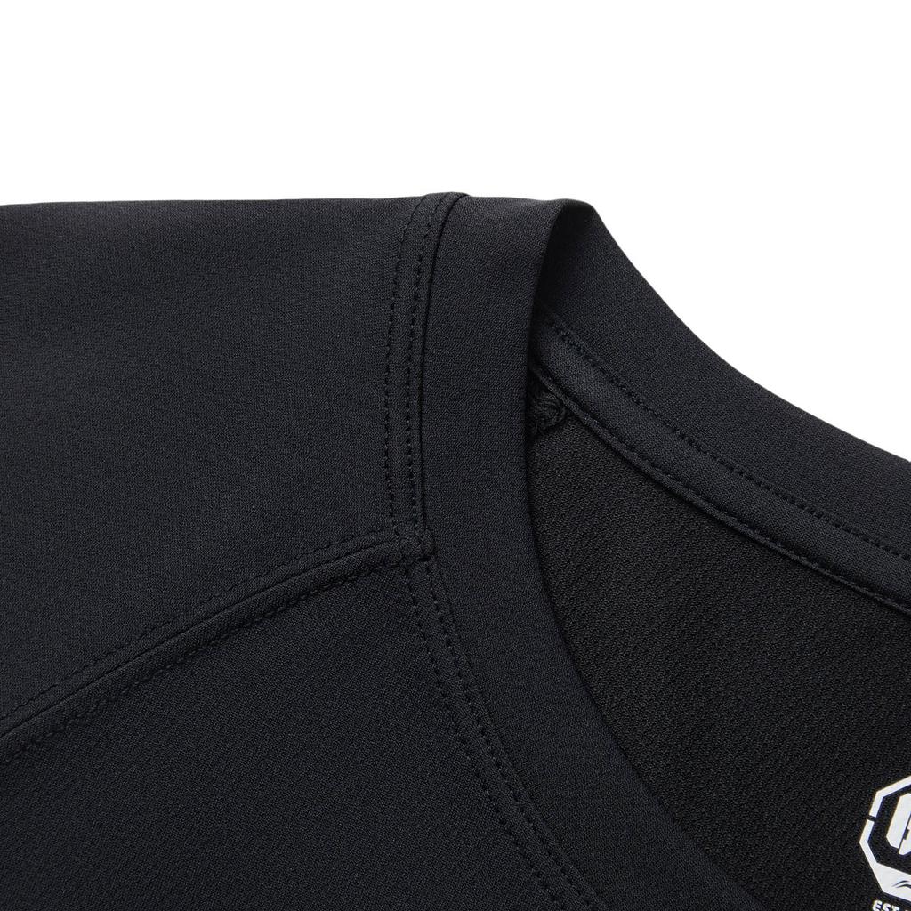 Li-Ning Comfortable Simple Letter Print Casual Quick-Dry Round Neck Short Sleeve T-Shirt Men Tops Black ATSV027-2