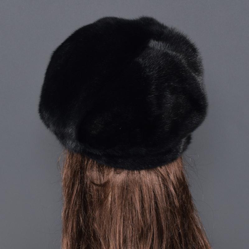 Natural Mink Fur Beret Femme Luxury Fashion Brand Women's High Quality Hats Keep Warm In Russian Winter Lady New Arrival Fur Hat