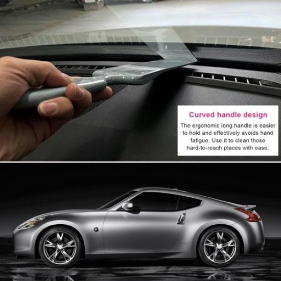 Long Handle Flat Glass Tint Tools, Scrubber Paddle Squeegee for Car Front Gray