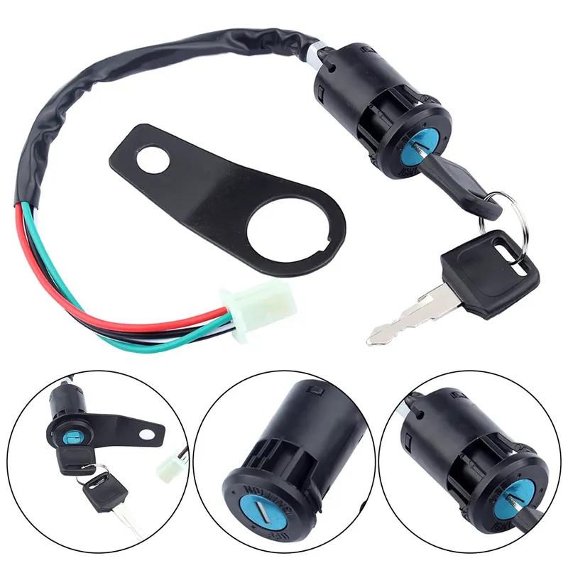 1 Set Motorcycle Ignition Switch Lock Key With Bracket For 50cc 90cc 110cc 150cc For Kazuma For Tank For Honda Motorcycle Parts