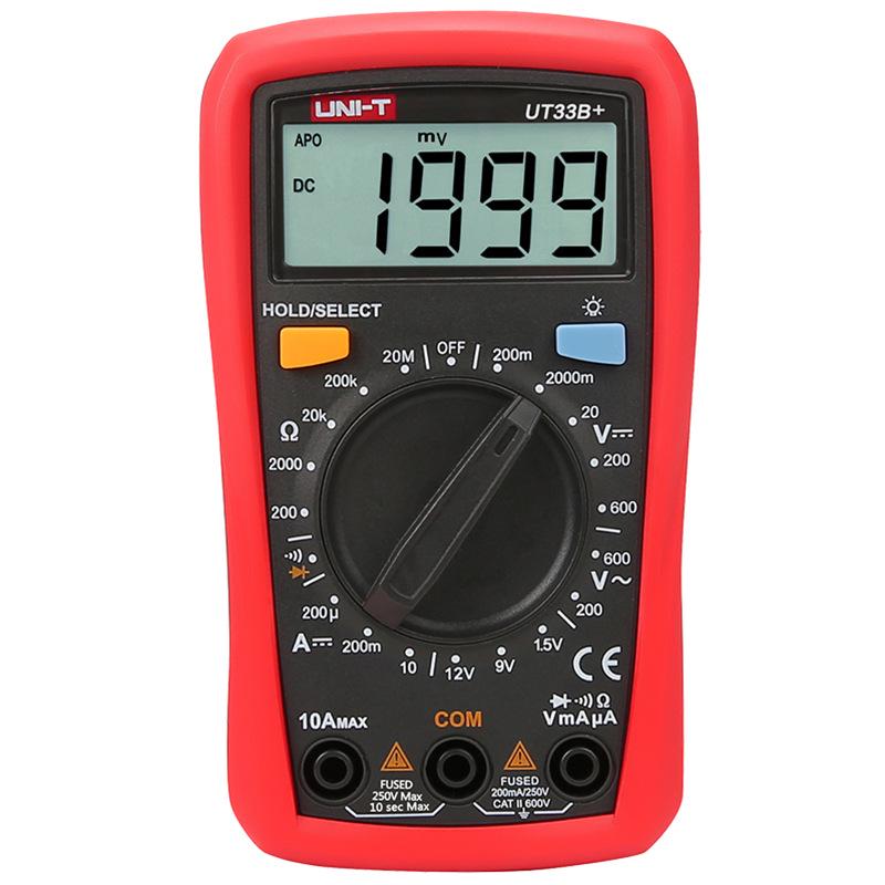 UNI-T UT33 Series Digital Multimeter: Enhanced Autoranging with Backlight and Burnout Protection.