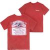 Budweiser 150 Years Label Red Premium Mineral Wash Front & Back Print T-Shirt