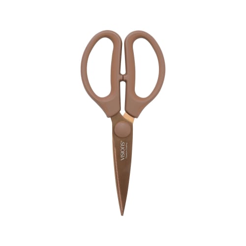 PEARL METAL VISIONS Kitchen Scissors, Titanium Coating, Dishwasher Safe, Gold, CP-8829