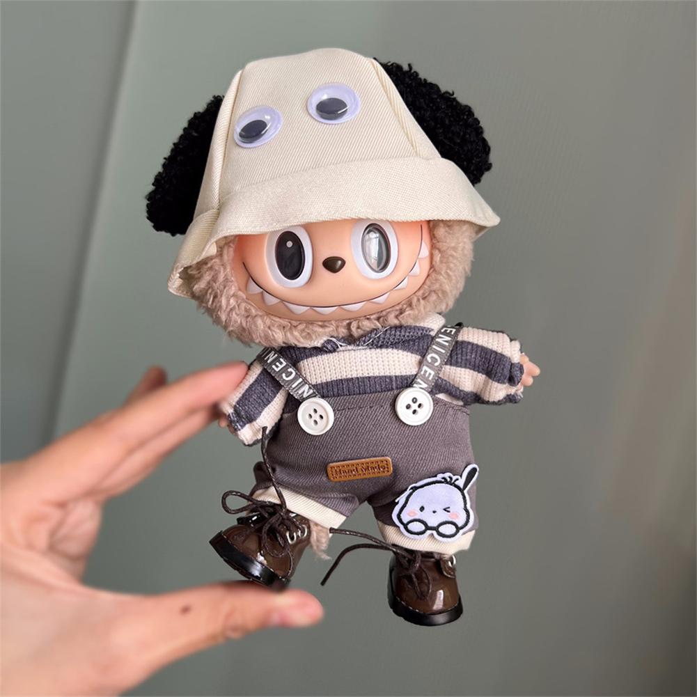 For 17cm Labubu Doll Clothes Fashion Clothes Hoodies Doll Clothes Color Match Hoodies Dolls Accessories Cute Decoration Little Cloths