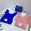 Søt Kanin Langørehatt Strikket Lue Varm Lue Strikket Bokstavlue Unisex Lue Beanie Langørehatt Heklet Strikket Kaninhatt
