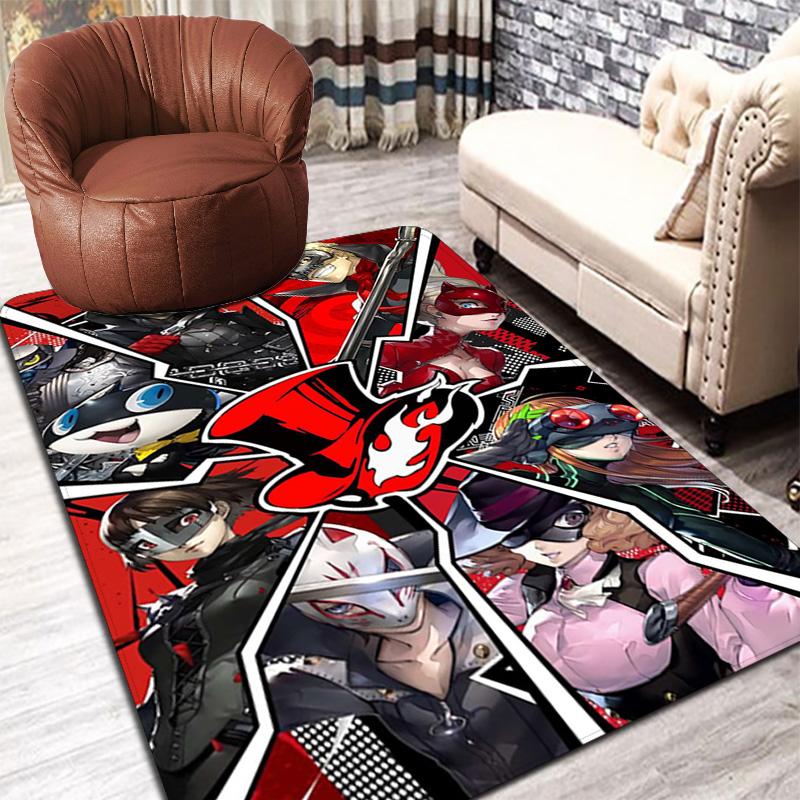 Colorful anime style Rug Floor Mat for Living Room or Bedroom Soft and Comfortable Carpet a Gift for Birthday and Holiday.