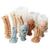Halloween Skull Silicone Molds Epoxy Resin Mold DIY Scented Candle Mold Table Ornament Making Tool for Making Crafts