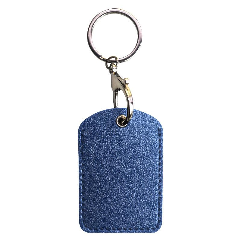Customized leather water drop small card cover, keychain protective cover, elevator card cover ins community access card cover, customized oem.