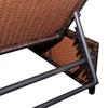 Outdoor Lounge Chairs 2 pcs with Table Brown Poly Rattan