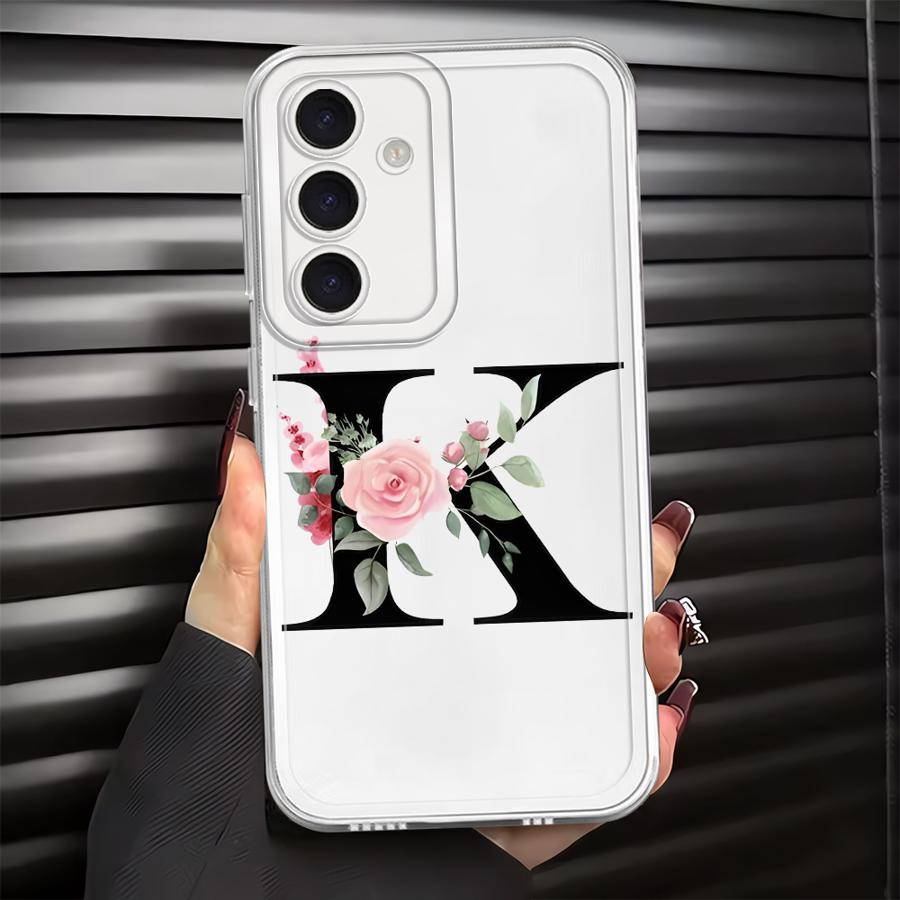 Flower Letters Phone Cover Case for Samsung Galaxy A57 A34 A35 A55 A52 A14 A16 A36 A37 A56 A54 A15 A25 A51 A52 A17 A26 A24 A23