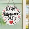 Happy Valentine's Day Wooden Sign - Unique Decorative Hanging Plaque with Romantic Love Pattern - Ideal Gift for Couple