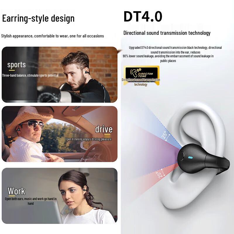 SMEBERT A8 Open-Ear Bone Conduction Sports Headset