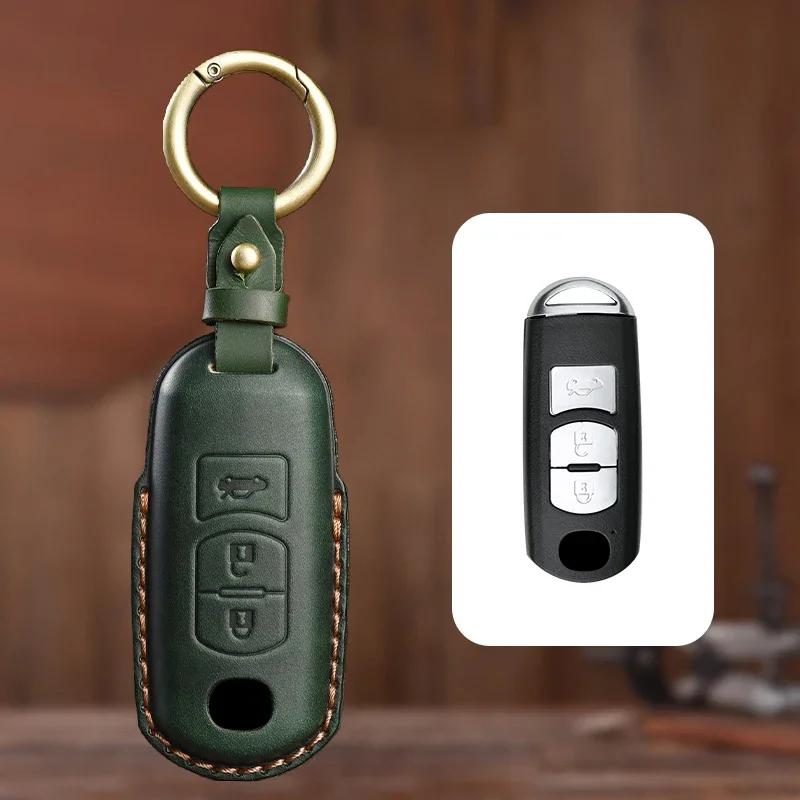 Key Case for Car Genuine Leather Protector For Mazda 2 3 6 Atenza Axela Demio CX-5 CX5 CX-3 CX3 CX7 CX-7 CX-9 CX9 MX5 2 3 Key C
