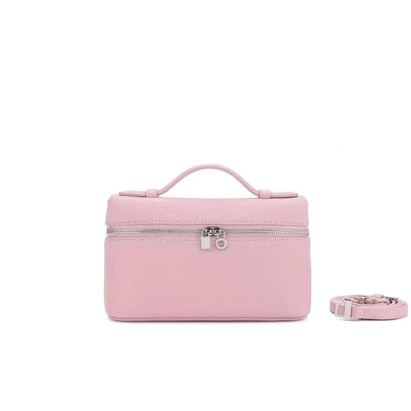 

Женская кожаная сумка, универсальная на плечо, кроссбоди, из телячьей кожи с узором личи, с волосами розовый