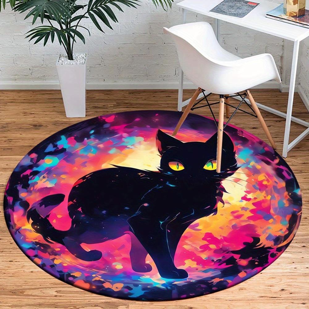 

1pc Retro 3118616893 Pattern Round Floor Mat, Non-slip for Living Room Bedroom Chair Carpets Home Decor Gifts, Home Decor Room Decor Outdoor 80cm by 80cm