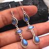 Labradorite, Moonstone Silver Earring, Silver Charm Jewelry, Dangle Earring, 925 Sterling Silver Handmade Jewelry
