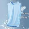 Men's Summer Quick-Dry Ice Silk Sports Set: Sleeveless Vest & Shorts for Running and Fitness