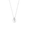 Small Bulb Pearl Necklace Women's Fashion Retro Geometric Personality Triangular Pearl Pendant Necklace Gift