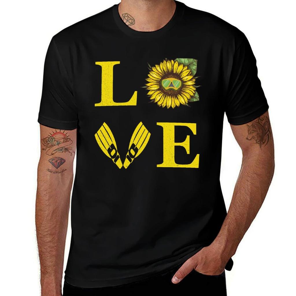 Love Funny Scuba Diving Lover Tshirt Creative Graphic Tee Shirt