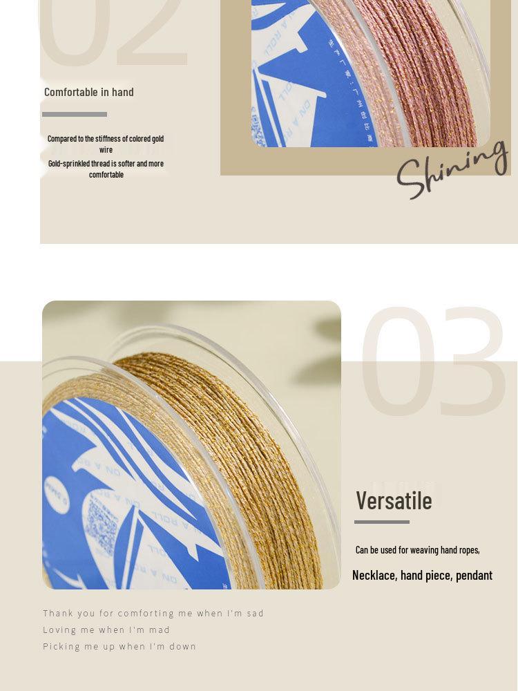 Gold/Silver Thread DIY Hand-Woven Braided Rope Bracelet Kit