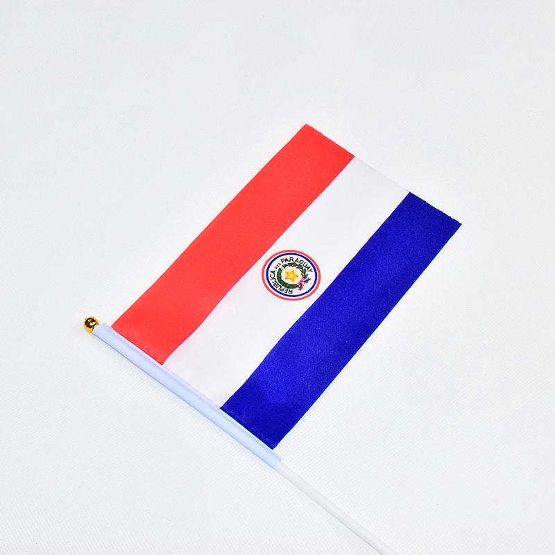 Paraguay 10 piezas de banderas para agitar a mano de 14*21cm