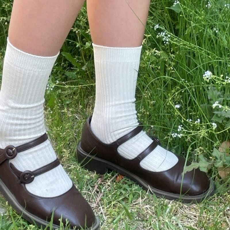 MIND BRIDGE women [4PACK] Long-neck silk socks_4 colors