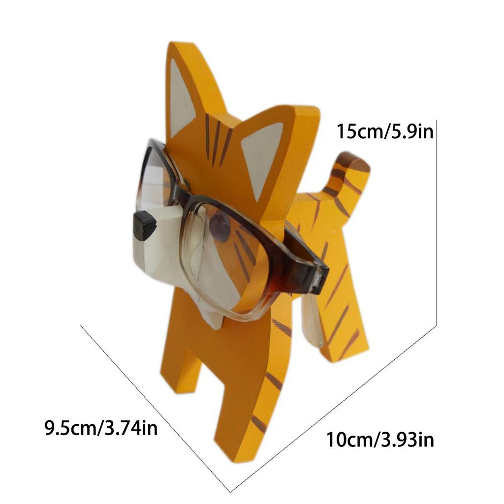 Eyeglass Holder Wooden Animal Eyeglass Stand for Home Office Desk Decor Panda Style