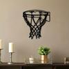 Metal Basketball Hoop Wall Art, Sports Silhouette Decor for Man Cave Bedroom Gym, Rustproof Iron Sculpture, Easy Hanging