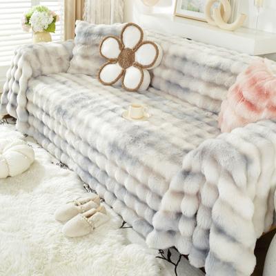 Funda de Sofá de Felpa de Conejo 3 Plazas Suave Gruesa Toalla Manta Funda de Sofá Invierno Universal Una Pieza Protector de Muebles
