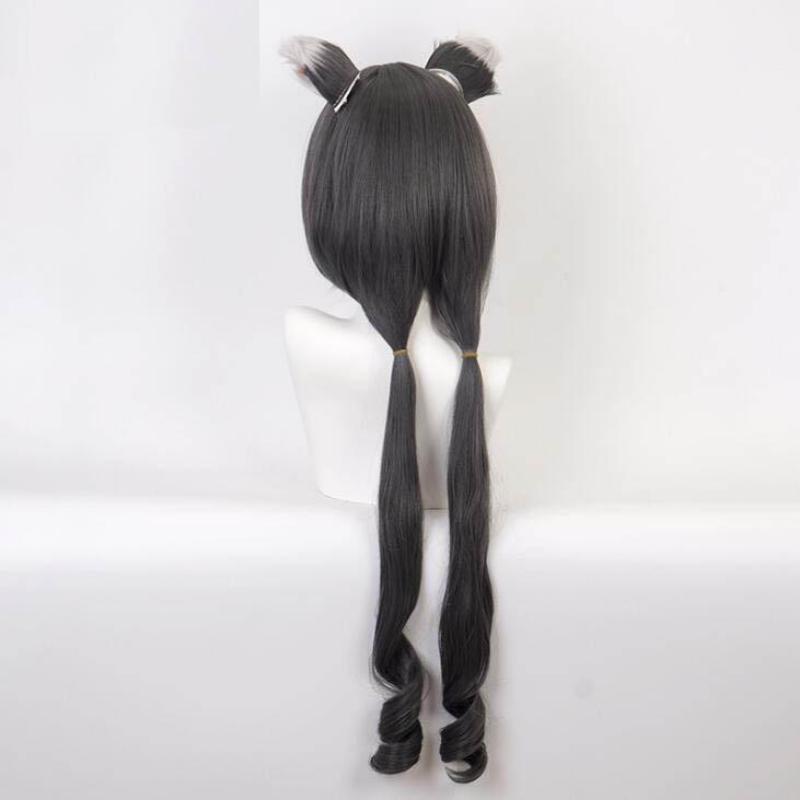 113cm Long Wig Anime Princess Connect! Re:Dive Kyaru Long Wig with Ears Cosplay Costume Heat Resistant Synthetic Hair Women Wigs