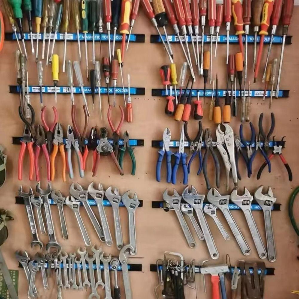 Heavy-duty Magnet Magnetic Tool Storage Rack Space-Saving Magnetic Bar Magnetic Tool Holder Strong Metal Metal Organizer Rack