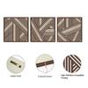 3 Pcs Minimalist Abstract Wall Art Modern Boho Half-circle Line Hollow Out Wall Decor Rustic Geometric Hanging Sign for Living Room Bedroom Office