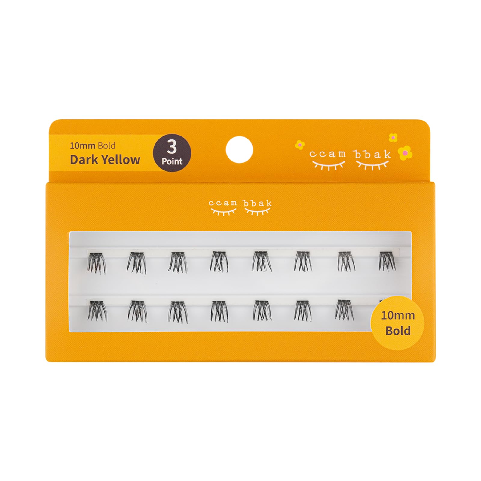 

CCAMBBAK Bold Partial Eyelash Extensions, Semi-Permanent, Idol Type, 10mm-12mm, Natural, Popular DIY False Eyelashes (10mm, 3 Point)