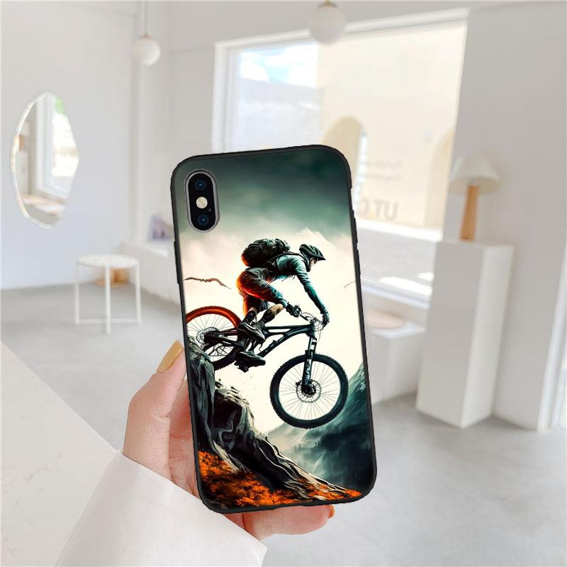 LO28 Cycling Bicycle Soft Shell Phone Case for iPhone SE X XS XR 11 16E 17 Pro Max Air 8 7 6 6s Plus