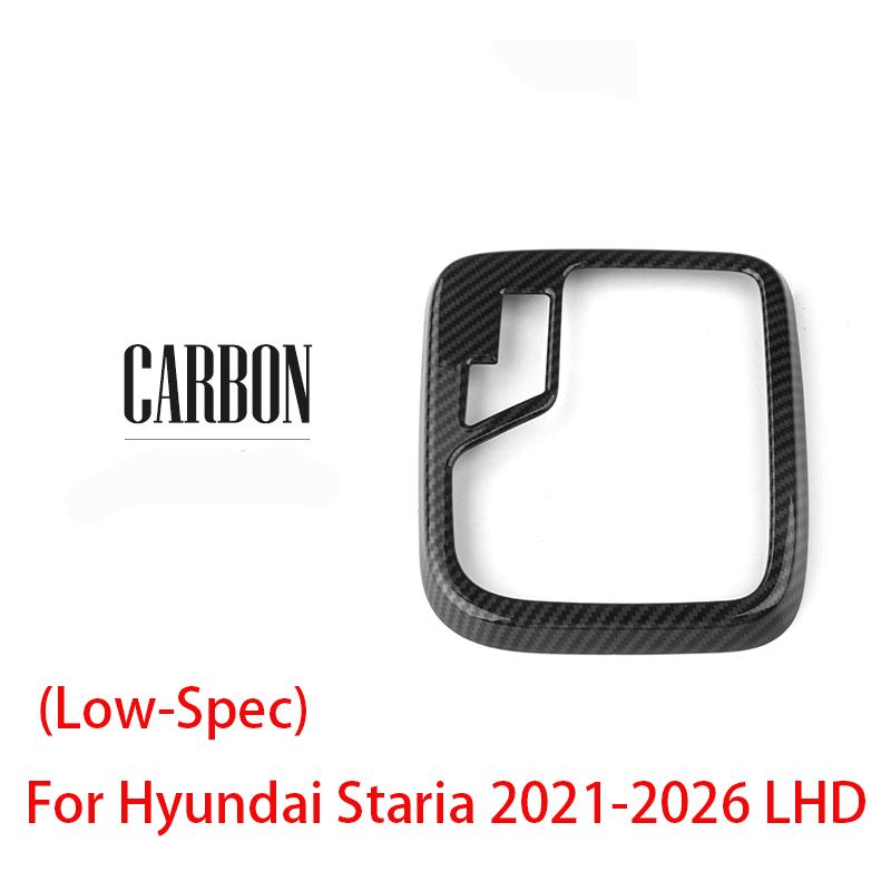 Car Tuning Carbon Fiber Central Console Gear Shift Window Button Air Vent Cover Accessories For Hyundai Staria -2026 LHD