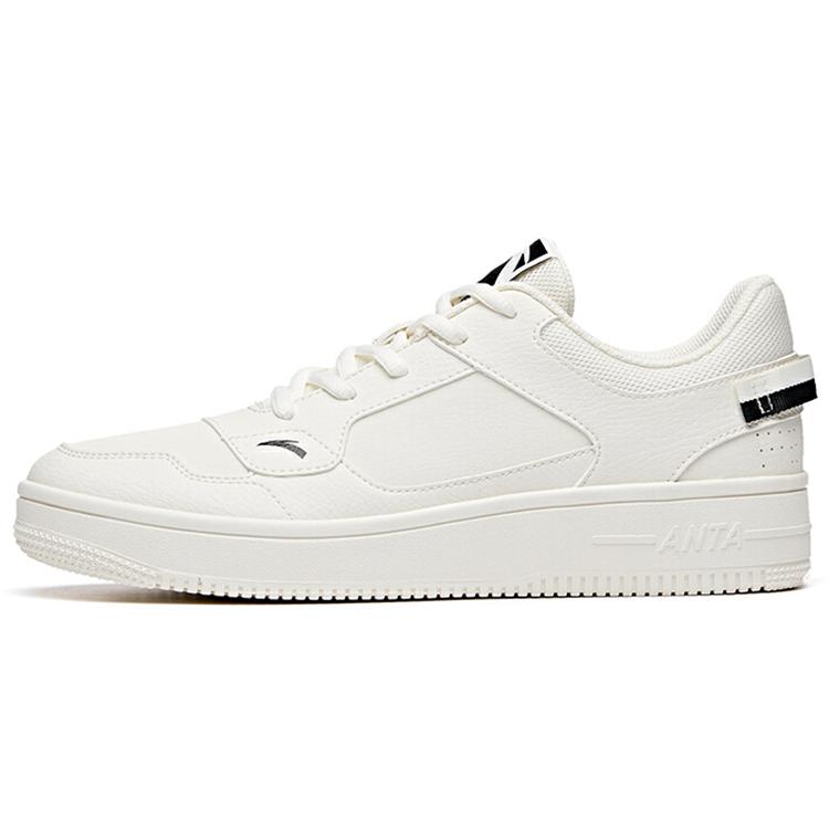 

Anta Life Collection Synthetic Leather Comfortable Coverage Slip Resistant Low top Skateboard Shoes Men s White Black 912018022-2 39