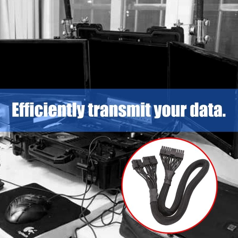 14+10Pin to 24Pin PC PSUMotherboard Cable Compatible for AX1500I AX1200I AX860I AX760I Computer Easy Installation