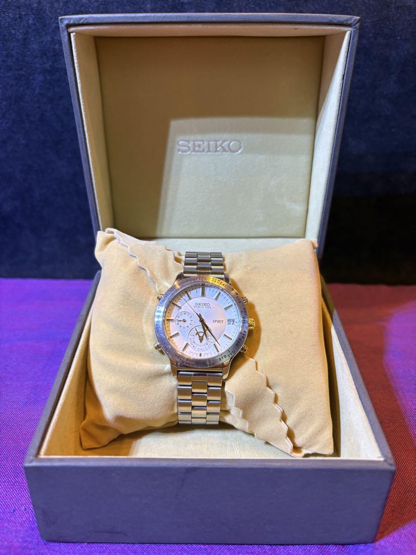 

[Б/У] Часы SEIKO WORLD TIME SPIRIT, батарейка заменена в августе 2017 года