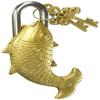 Art Handmade Padlock with Lock 2 Keys Universal Fish Escutcheon Lock