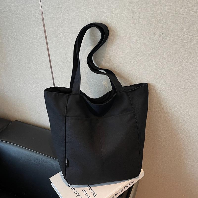 Autumn and Winter Large-capacity Bag Women's New Lazy Canvas Tote Bag College Student Class Shoulder