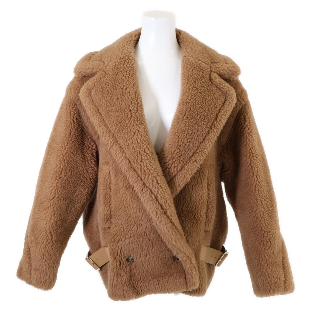 Max Mara [Excellent Condition/Domestically Authorized] 108606236 RANGHI Teddy Bear Camel Blend Short Jacket 40 BrownUsed