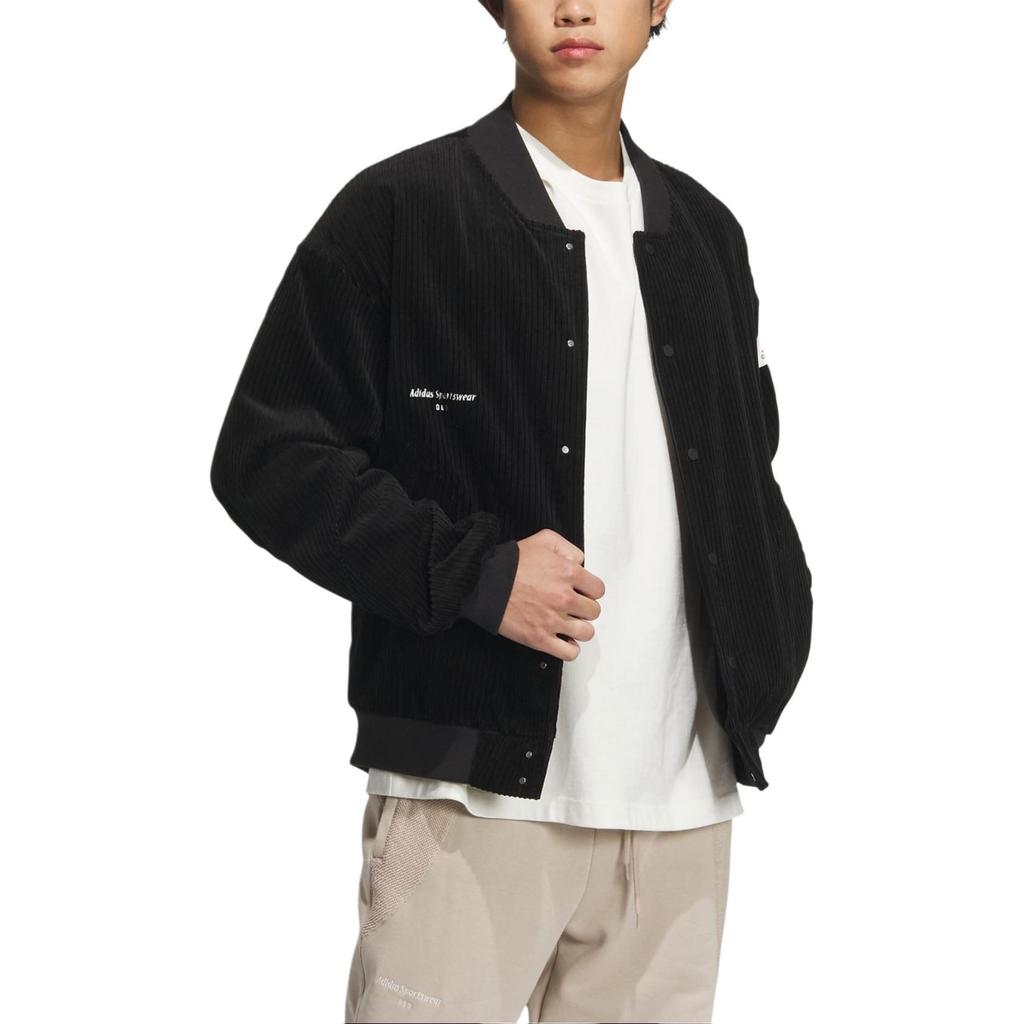 Adidas Lounge Jackets Men's Black Baseball Collar Moderate Other IQ1387