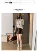 Thickened Women's High Waist Pleated Skort with Anti-Exposure Design - Autumn/Winter Collection
