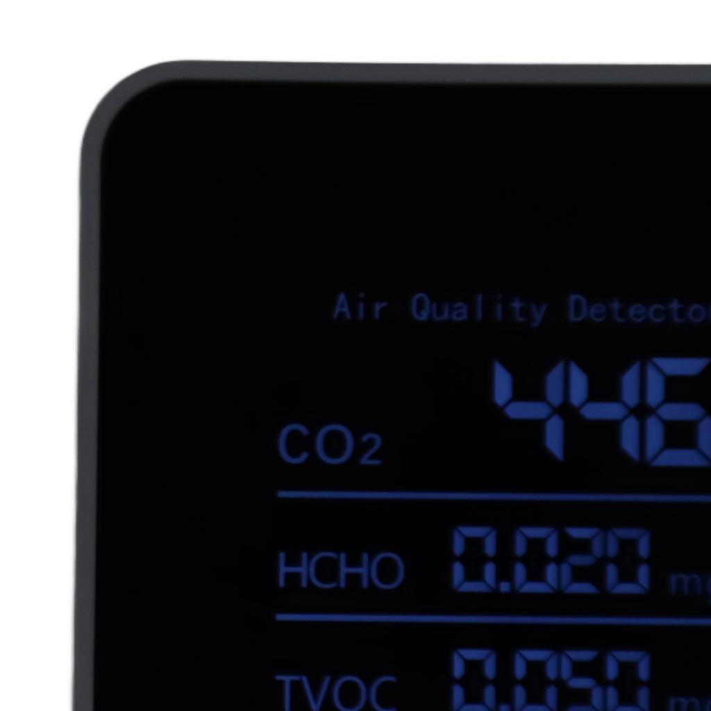CO2 Detector Portable Battery Operated Carbon Dioxide HCHO TVOC Temp Humi 5 In 1 Meter Air Quality Monitor